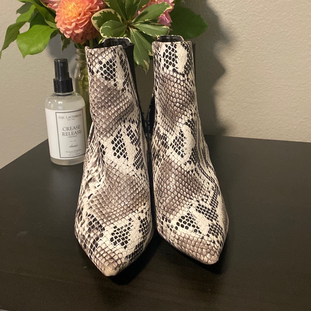 Snake Print Booties
